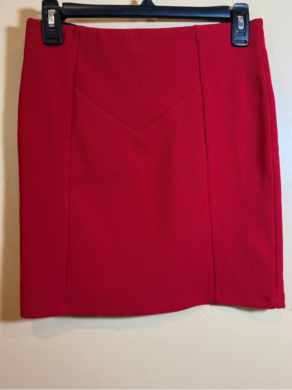Forever 21 Red V-Seam Pencil Skirt